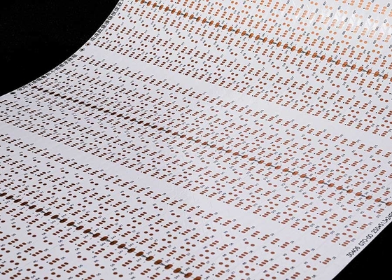 5050単色LEDストリップFPCフレキシブルプリント回路、5050-30leds/PCS-10*503-24V両面白色フィルム付き二層基板 FPC UL E477885 表面実装処理サービス