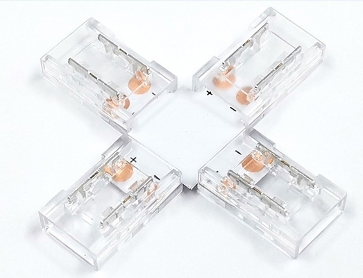 十字型透明COBストリップライト 8mm 10mmコネクタ 高導電性 | 家庭、小売、産業用照明に簡単設置